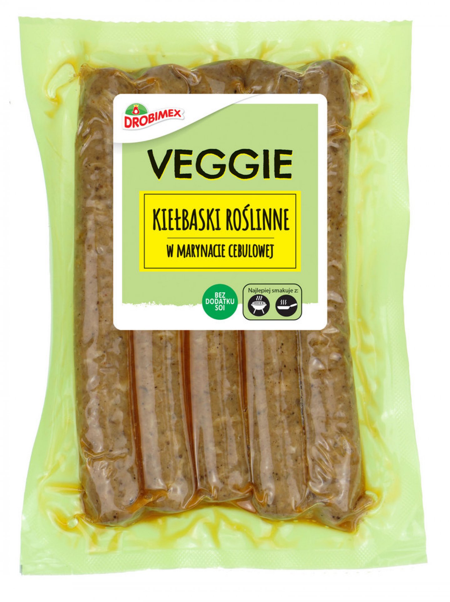 Kiełbaski roślinne w marynacie cebulowej