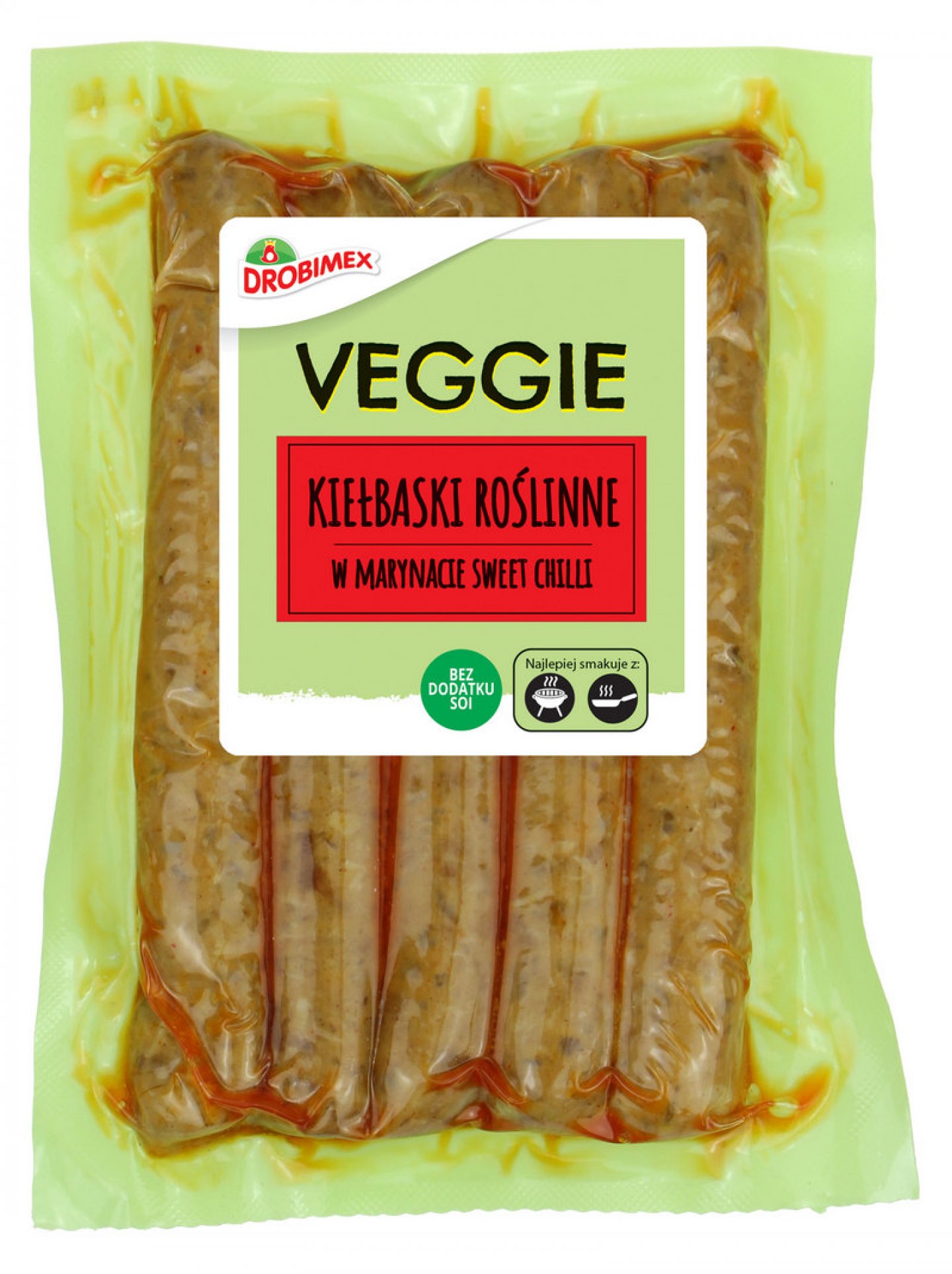 Kiełbaski roślinne w marynacie sweet chilli